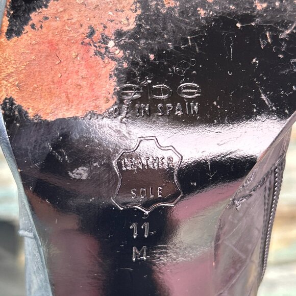 Bebe Ankle Boot Womens 11M Black Croc Print Leather Square Toe Club Edgy Modern - Picture 12 of 12